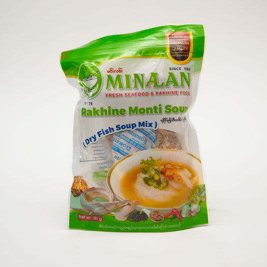 MinLan (Rakhine Monti Soup)-မင်းလမ်း (ရခိုင်မုန့်တီဟင်းရည်ခြောက်)